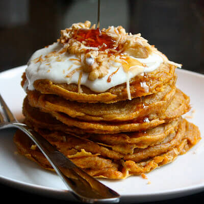Carrot cake pancakes