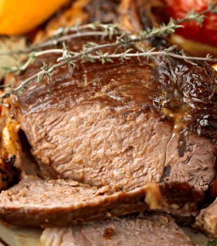 Roast beef με σάλτσα μουστάρδας και μέλι