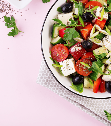 Ντοματοσαλάτα με ψητή φέτα