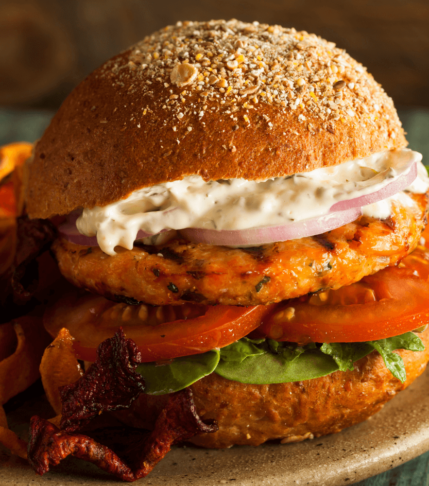Burger σολομού
