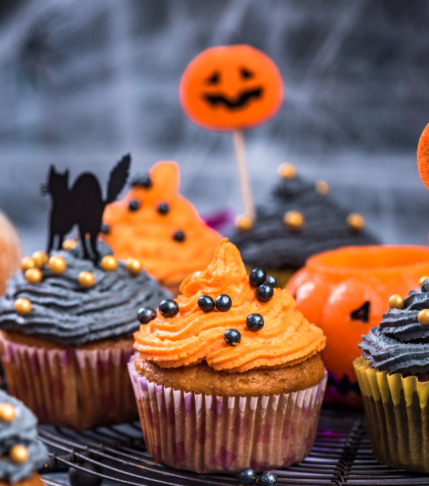 Halloween muffins κολοκύθας