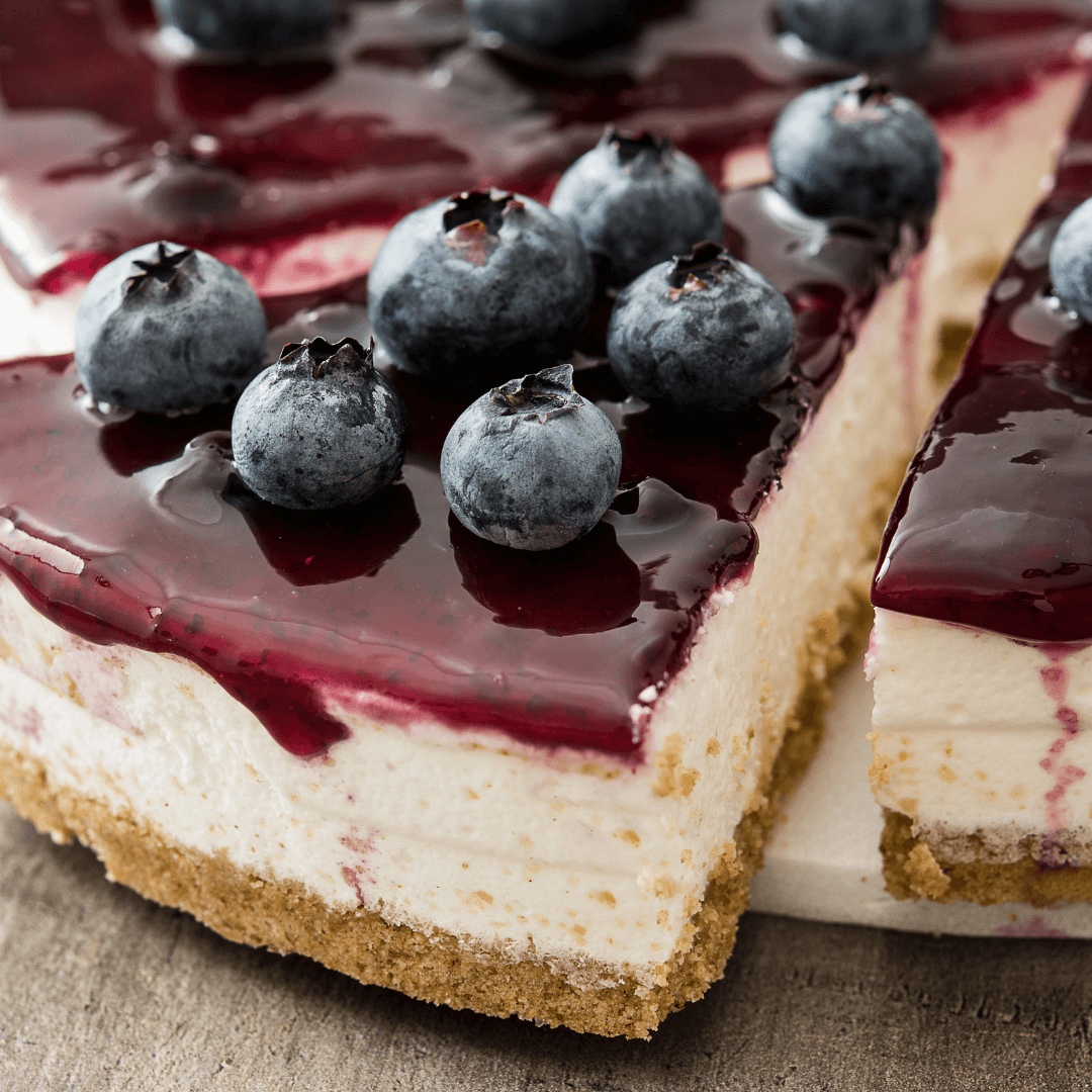 Cheesecake με μαρμελάδα φρούτα του δάσους