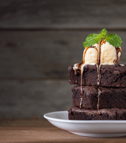 Brownie με παγωτό βανίλια