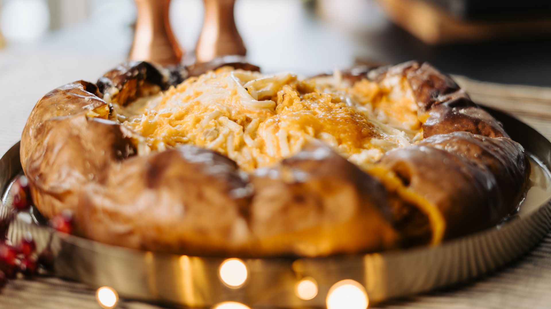 Spaghetti με σάλτσα ψημένης κολοκύθας μέσα στην κολοκύθα